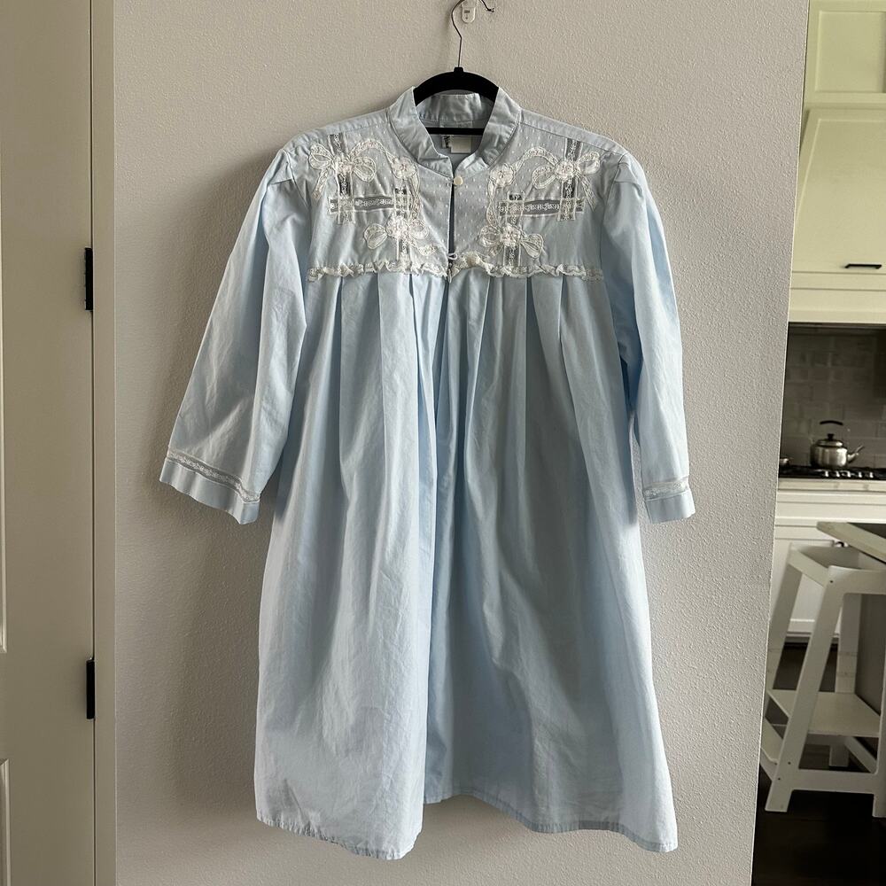 Vintage Sara Beth cotton nightgown short pajama dress XL